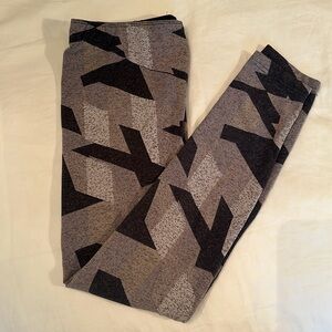 Nike Multicolor Gray and Dark Purple Leggings